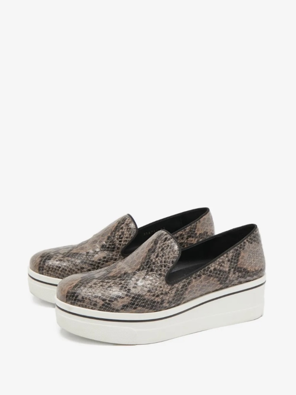 Stella McCartney Binx Python Slip-On Platform Shoes